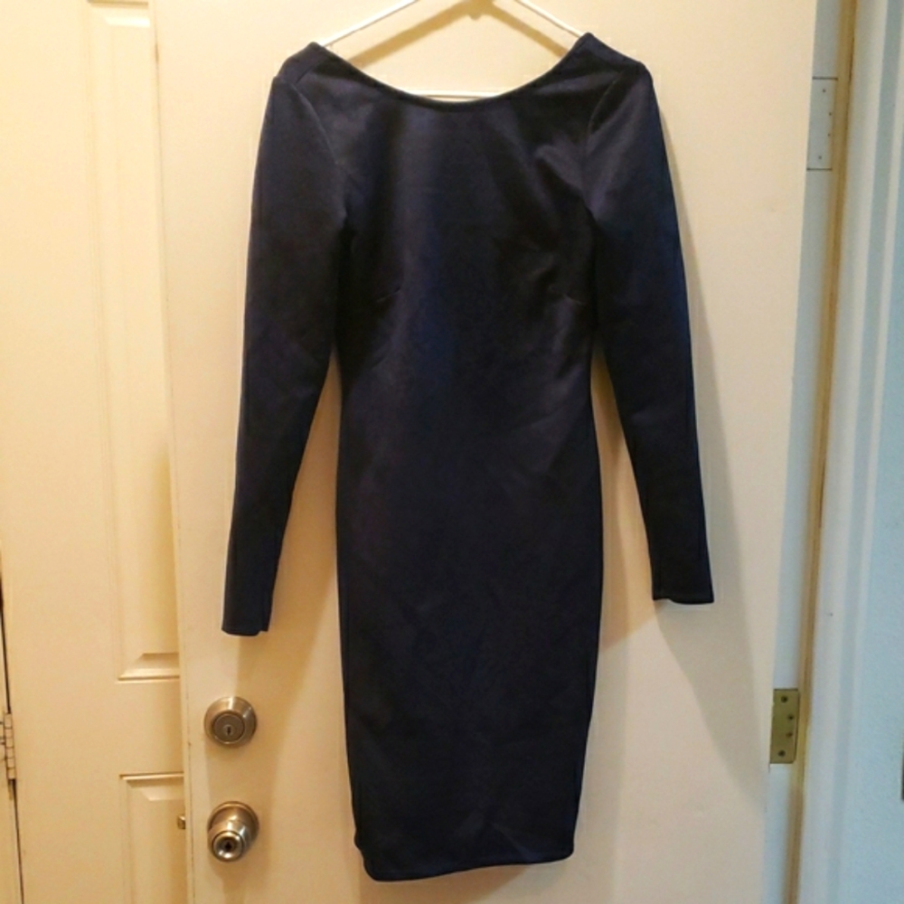 Kardashian Elegant Navy Blue Dress